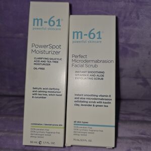 M-61 Skincare Set with Moisturizer and M-61 Facial Scrub Both New